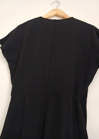 Kemerli Siyah Midi Elbise - Görsel 4