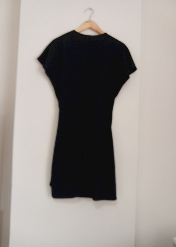 Kemerli Siyah Midi Elbise - Görsel 3