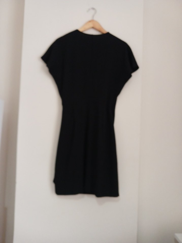 Kemerli Siyah Midi Elbise - Görsel 3