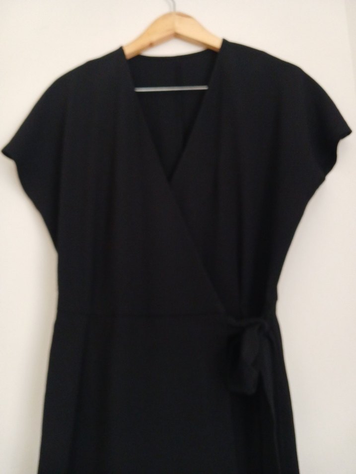 Kemerli Siyah Midi Elbise - Görsel 2