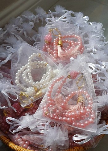 Pembe Boncuklu Bohem hediyelik