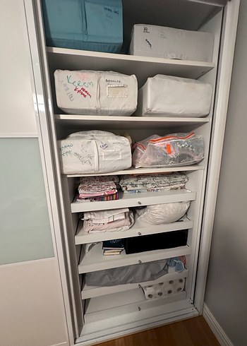 Beyaz Çocuk Gardırop Kayar Kapaklı - Görsel 2