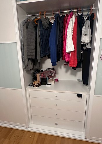 Beyaz Çocuk Gardırop Kayar Kapaklı - Görsel 3