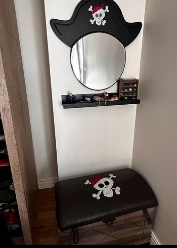 Korsan Temalı Kahverengi Çocuk Yatağı - Görsel 4