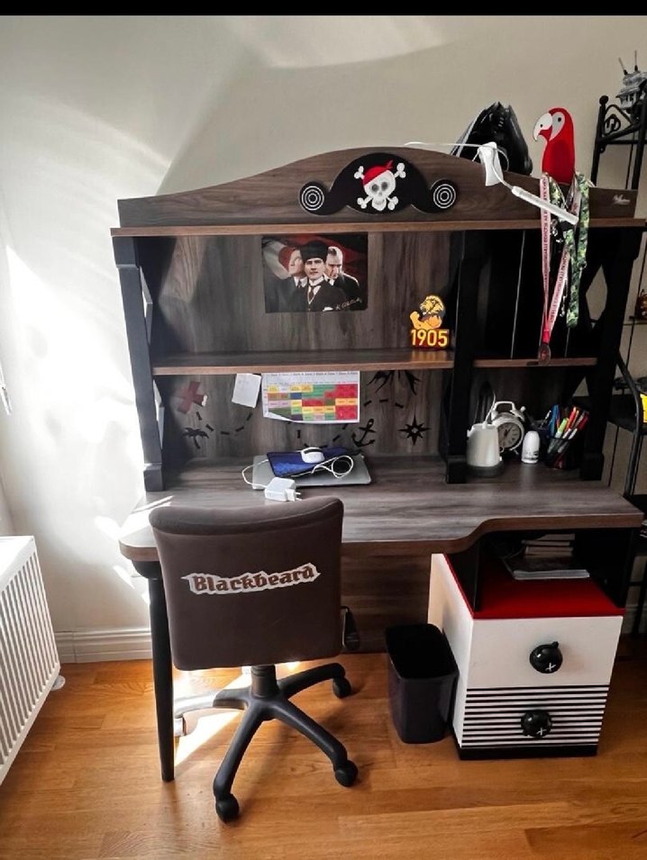 Korsan Temalı Kahverengi Çocuk Yatağı - Görsel 3