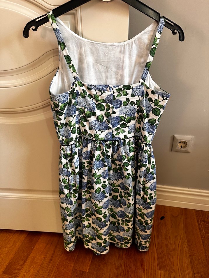 Ralph Lauren Mavi Çiçekli Bohem Midi Elbise - Görsel 2