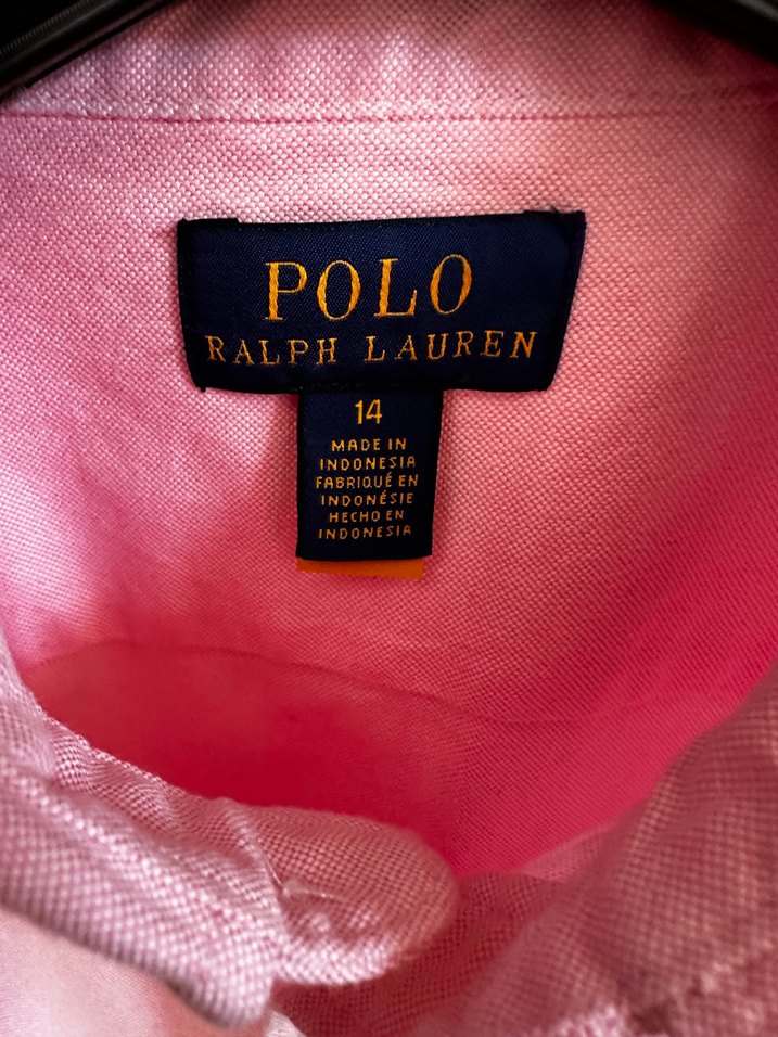 Ralph Lauren 
Kolsuz Pilili Pembe Keten Kız Elbisesi - Görsel 4