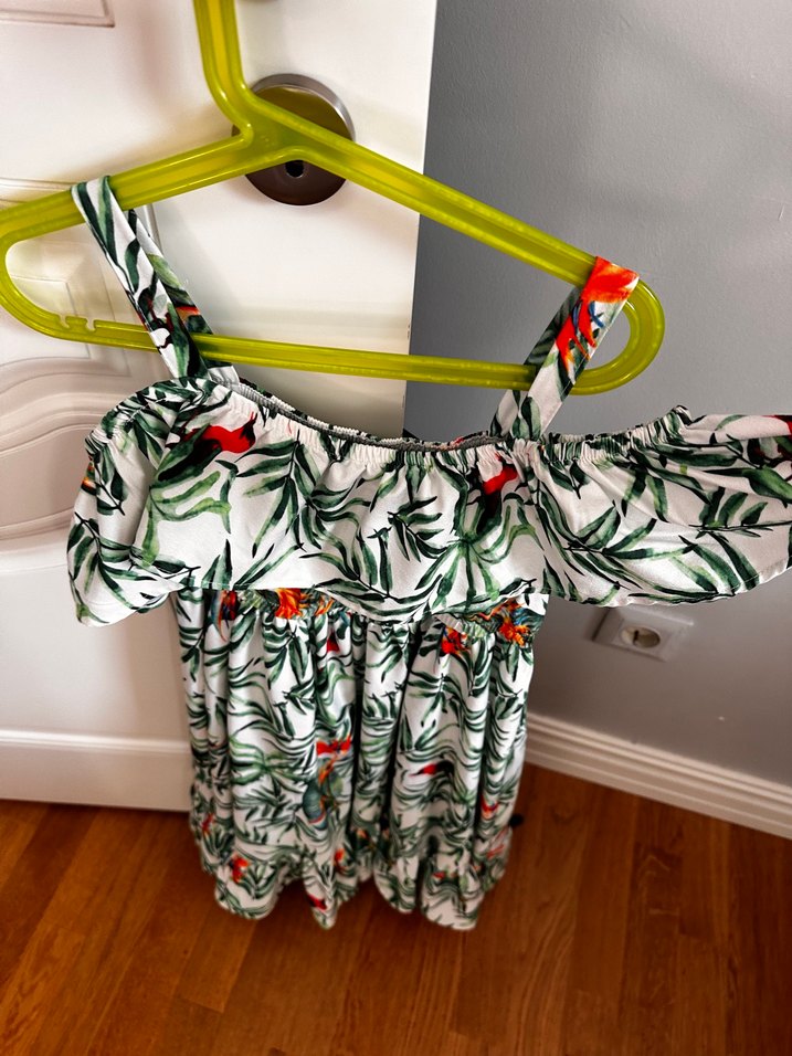 Çiçek Desenli Bohem Kız Elbisesi - Görsel 3