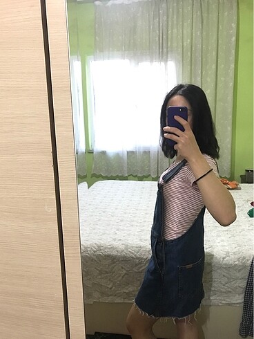 xs Beden lacivert Renk Bershka salopet