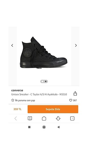 siyah Converse