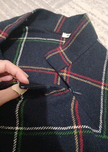 Çok Renkli Ekose Desenli Midi Etek - Görsel 2