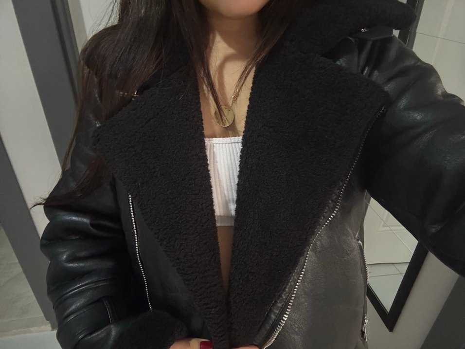 Stradivarius Siyah biler ceket - Görsel 3