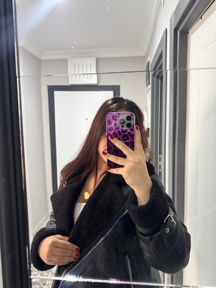 Stradivarius Siyah biler ceket - Görsel 5