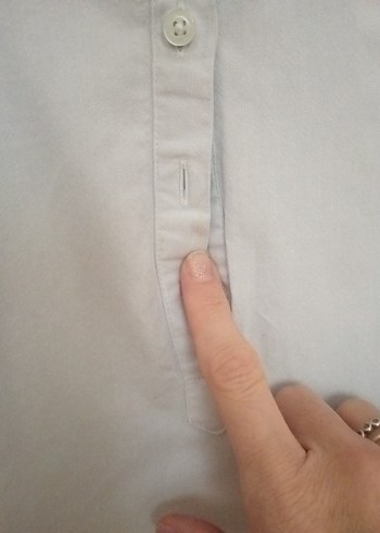 Kız Çocuk Mavi Uzun Kollu Pamuklu Gömlek - Görsel 2