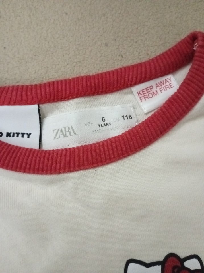 Kız Çocuk Beyaz Uzun Kollu  Tişört - Görsel 4