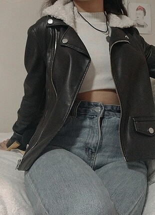 Pull and bear deri ceket 