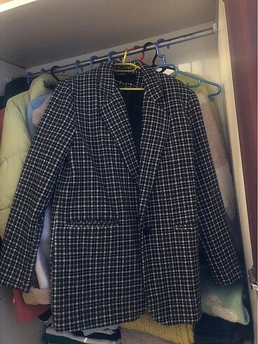 m Beden siyah Renk Pull and bear yünlü blazer