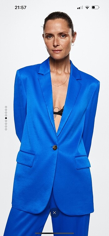 Mango saten blazer ceket