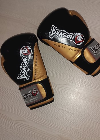Dragon Erkek Deri Boks Eldiveni Gold Velcro