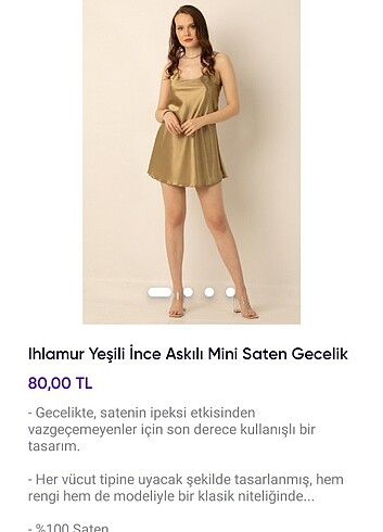 Diğer Saten gecelik