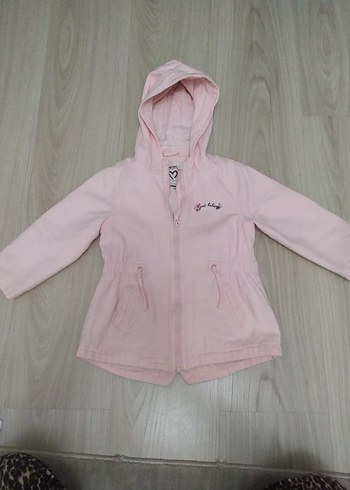 LC Waikiki Kız Çocuk Kapüşonlu Fermuarlı Pembe yağmurluk