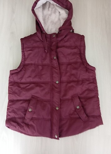 xl Beden bordo Renk Yelek mont