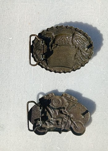 Vintage Altın Renkli Biker Erkek Kemer Tokası - Görsel 2