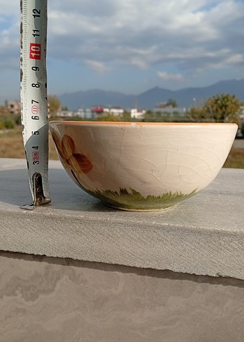 Sarı Çiçek Desenli Seramik Vazo - Görsel 4