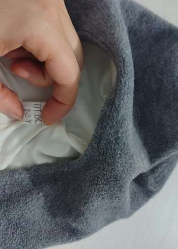 petitboombayb Gri Kürklü Çocuk Bere - Görsel 2