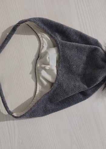 petitboombayb Gri Kürklü Çocuk Bere - Görsel 3