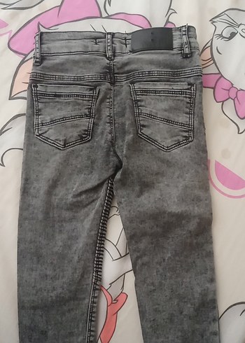 4 Yaş Beden gri Renk Gri Rock Punk Erkek Kot Pantolon