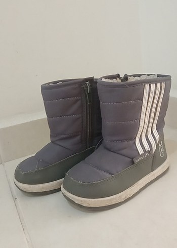 24 Beden Gri Erkek Çocuk Zebra Desenli Bot