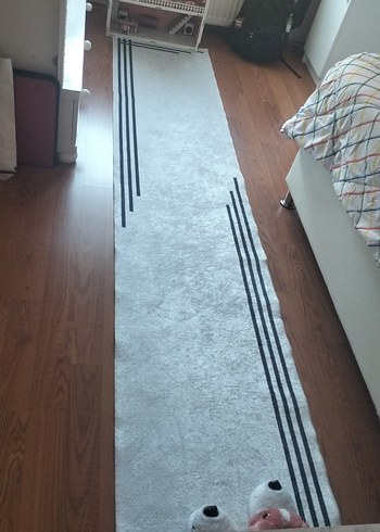 60+300mt Gri Çizgili Modern Halı