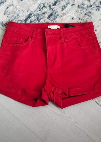 Kırmızı Mini Kadın Şort