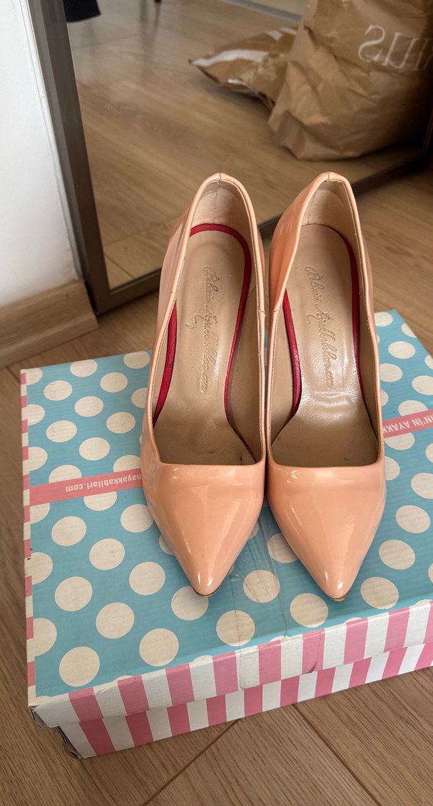 Rugan yavruağzı Stiletto Topuklu Kadın Ayakkabı - Görsel 2