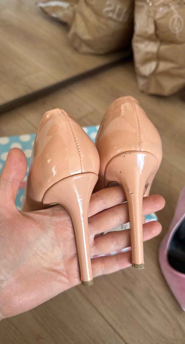 Rugan yavruağzı Stiletto Topuklu Kadın Ayakkabı - Görsel 4