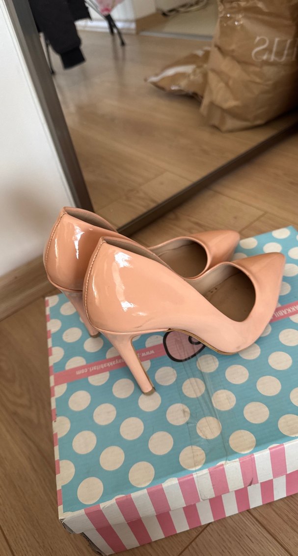 Rugan yavruağzı Stiletto Topuklu Kadın Ayakkabı - Görsel 3