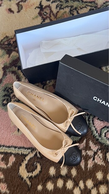 38 Beden Chanel kuzu derisi babet