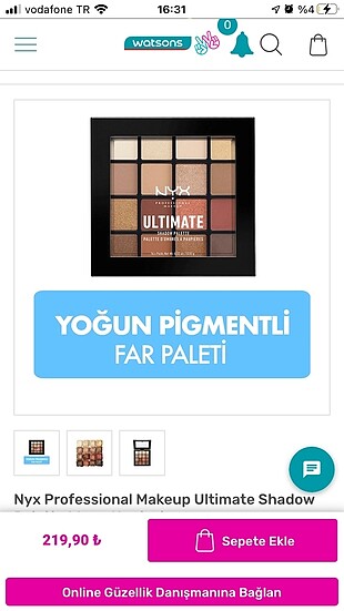 NYX Nyx ultimate shadow far paleti