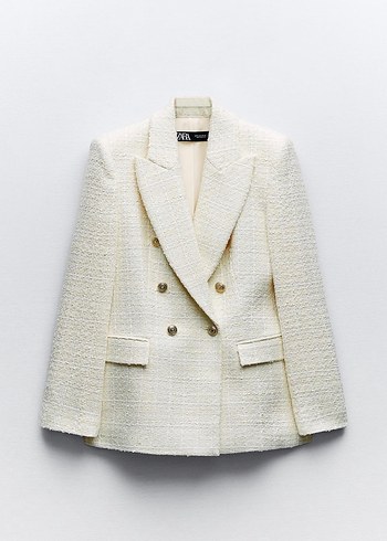 Zara Ekru Tuvit Blazer Ceket