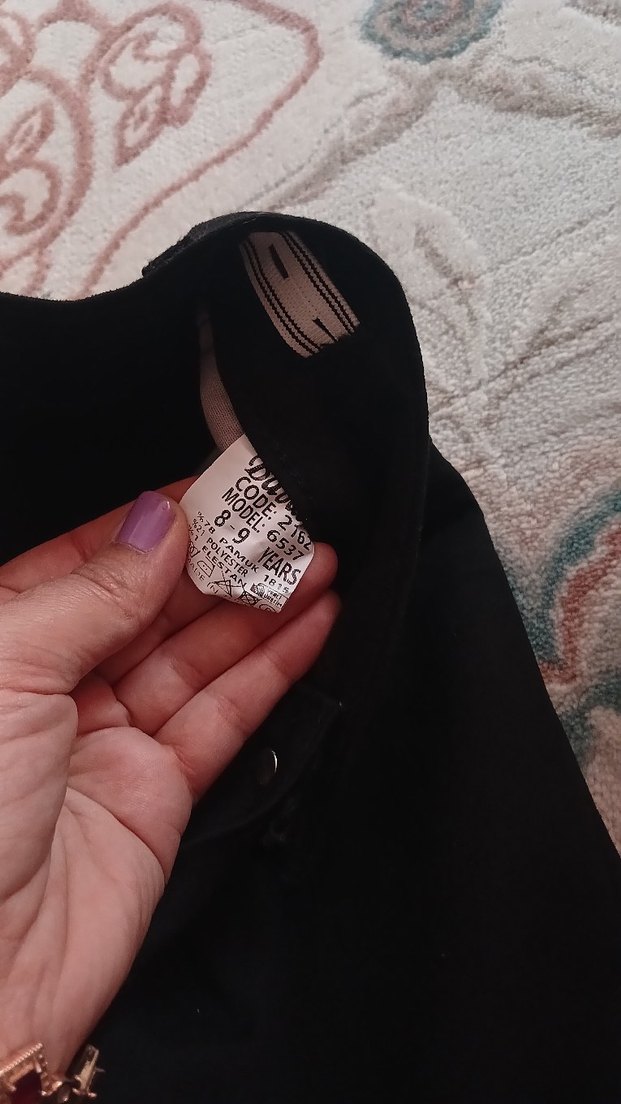 siyah cocuk keten pantolon - Görsel 4