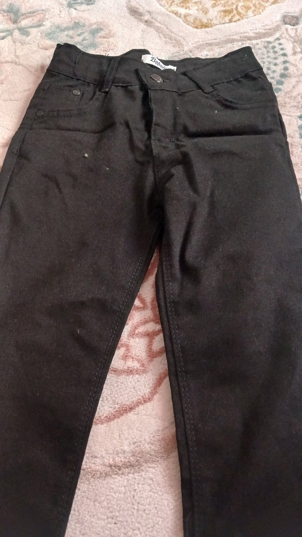 siyah cocuk keten pantolon - Görsel 2