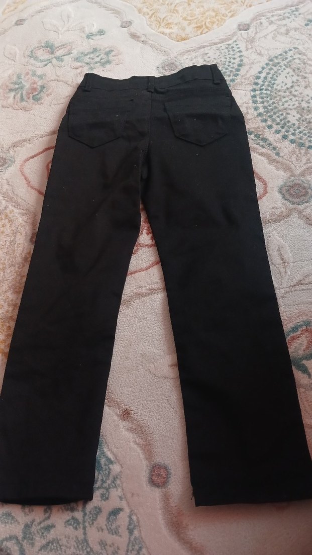 siyah cocuk keten pantolon - Görsel 3