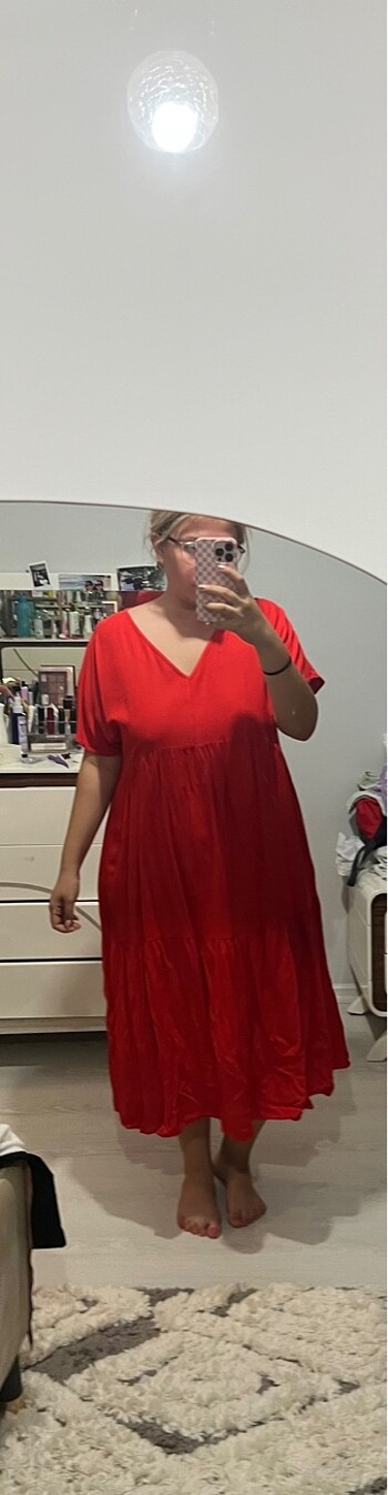 lcw elbise kırmızı
