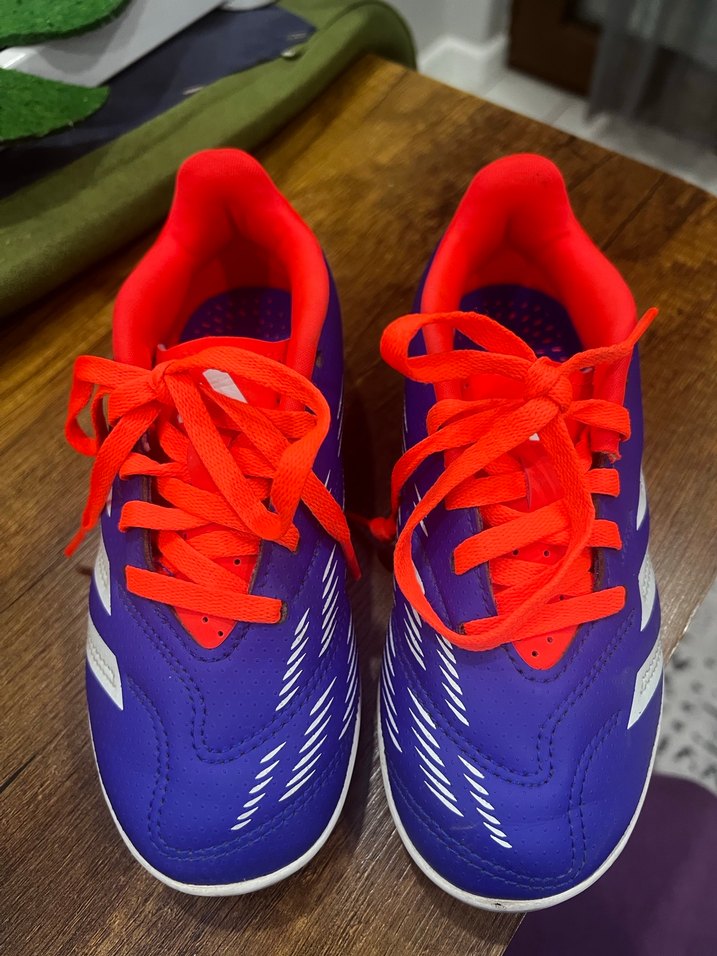 Mor Futbol Ayakkabısı, Cırt Cırtlı, Renkli Tasarım - Görsel 3