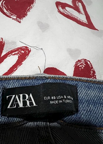 Zara Mavi Kadın Kot Pantolon - Görsel 4