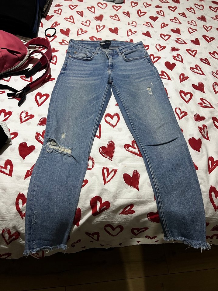 Zara Mavi Kadın Kot Pantolon - Görsel 2