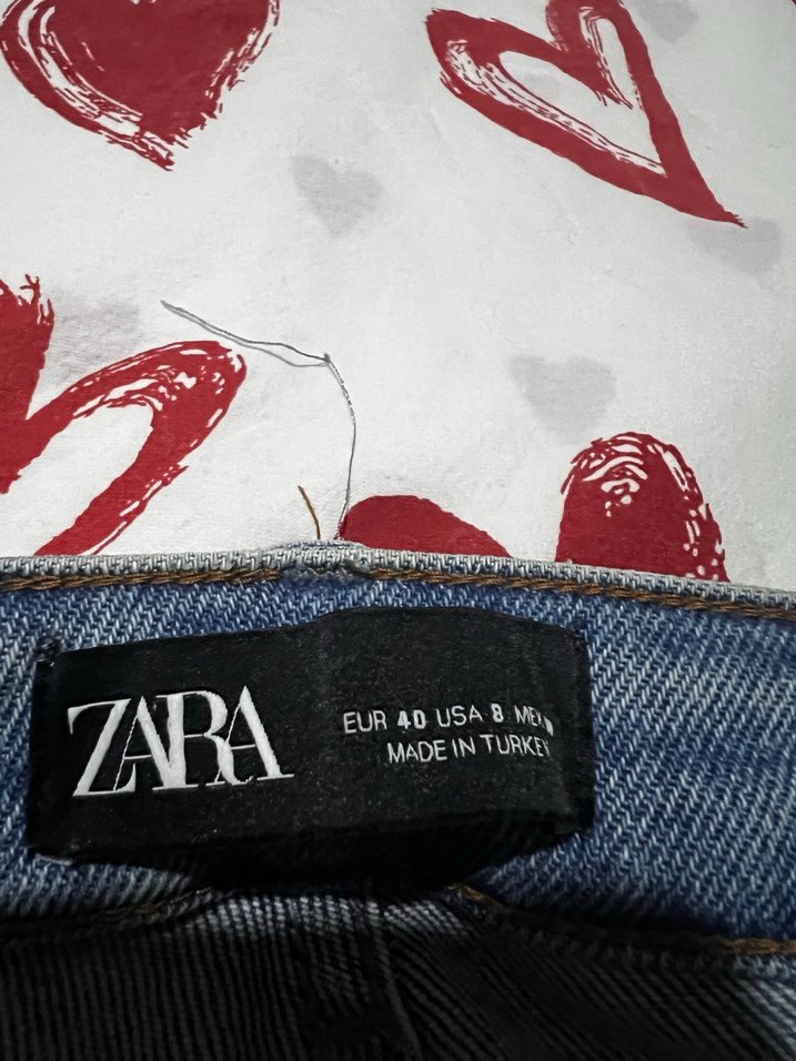 Zara Mavi Kadın Kot Pantolon - Görsel 4