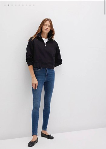 Mavi marka dar kesim, normal boy kot pantolon - Görsel 2