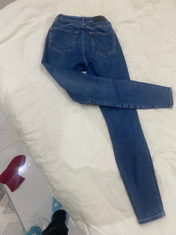 Mavi marka dar kesim, normal boy kot pantolon - Görsel 5